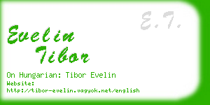 evelin tibor business card